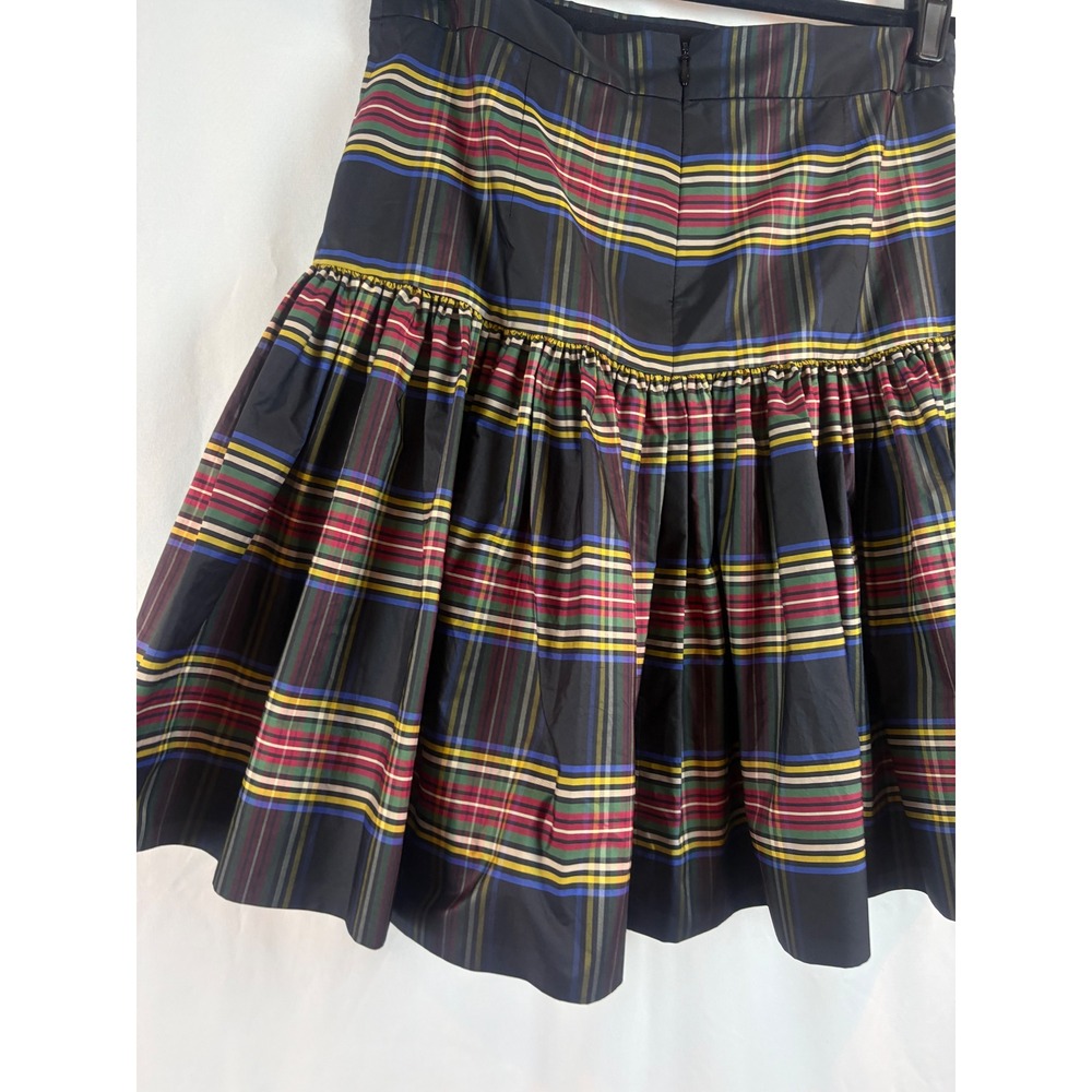 J.Crew Womens Black Multi Plaid Drop Waist Mini Skirt F8781 Size 4 Holiday Party - Picture 7 of 9